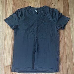 Hollister T Shirt Mens Small Gray Logo Short Sleeve Cotton Casual Summer